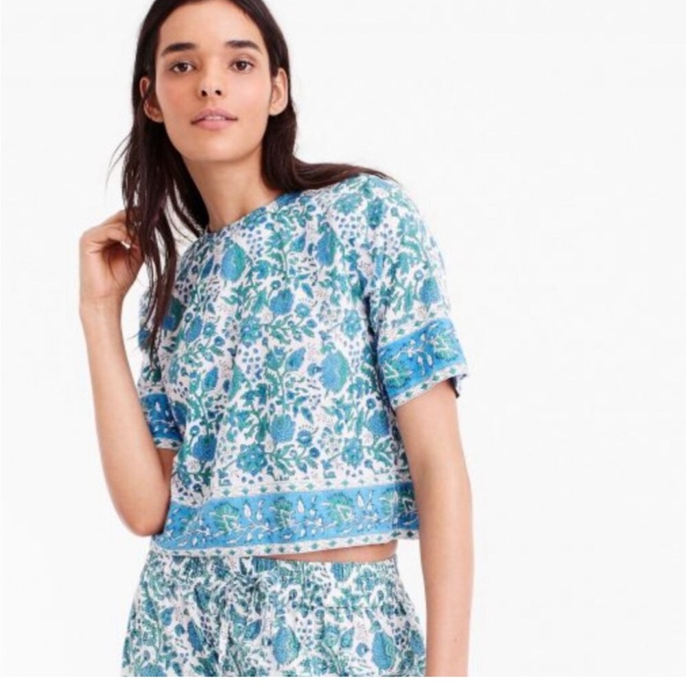 SZ Blockprints for J Crew Coord Indian Cotton Skirt Set